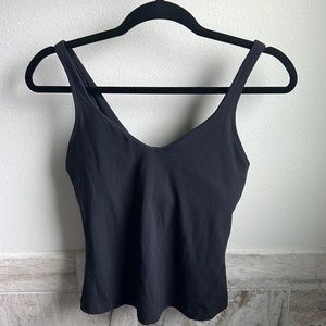 Black Lululemon Align Tank waist length